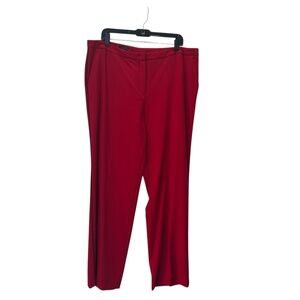 NWT $750 Escada Cherry Red Taminola Straight Leg Pants Size 46/US 16